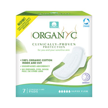 Load image into Gallery viewer, Organyc 100% Organic Cotton Overnight pads - Super Flow